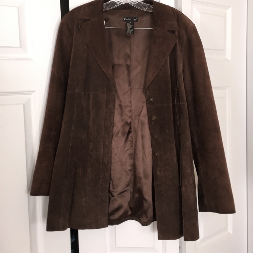 Bebe brown suede jacket, medium